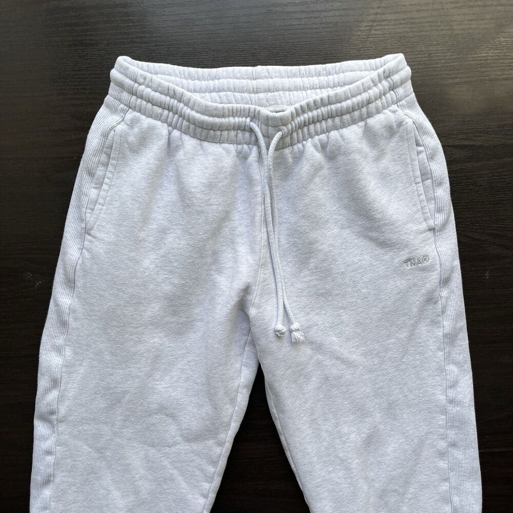 TNA Boyfriend Fit Sweatpants Aritzia Sweatfleece Cozy Fleece Pants Small Gray - Picture 2 of 12